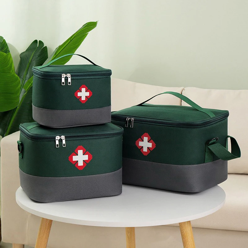 Bolsa de almacenamiento de medicina de gran capacidad, botiquín médico portátil, botiquín de primeros auxilios para el hogar, bolsa de supervivencia, bolsa de emergencia para coche