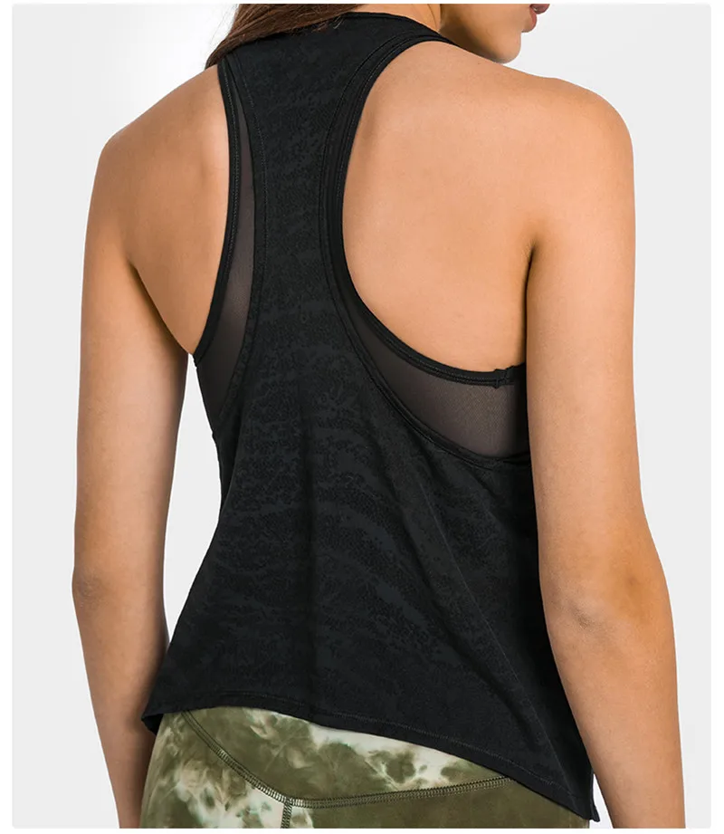 Solid Color Round Neck Jacquard Stitching Breathable Fitness Short Sleeve Sport Yoga T-shirt Loose Crop Top Quick Dry Gym Clothe