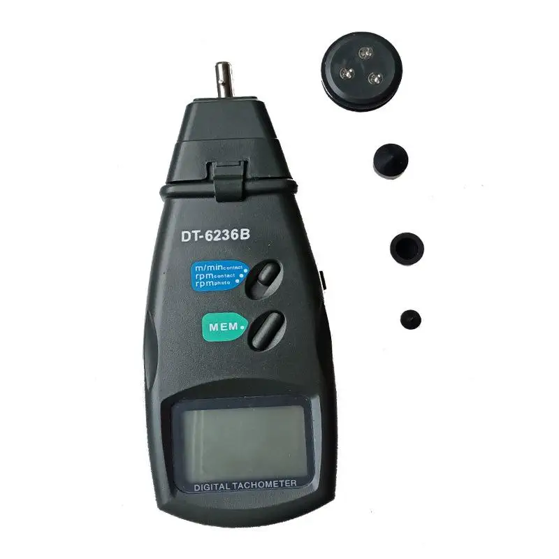 DT6236B Digital Speed Meter 2in1 LASER Sensor Photo&Contact Optoelectronic Tachometer Tach Rotational linear speedometer