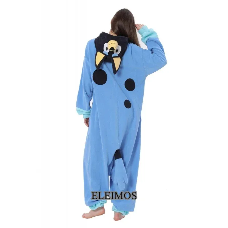 

qq28ELEIMOS Kigurumi Animal Adults Cartoon Blue Dog Onesies Pajama Halloween Costumes Cosplay Jumpsuit Christmas Gift