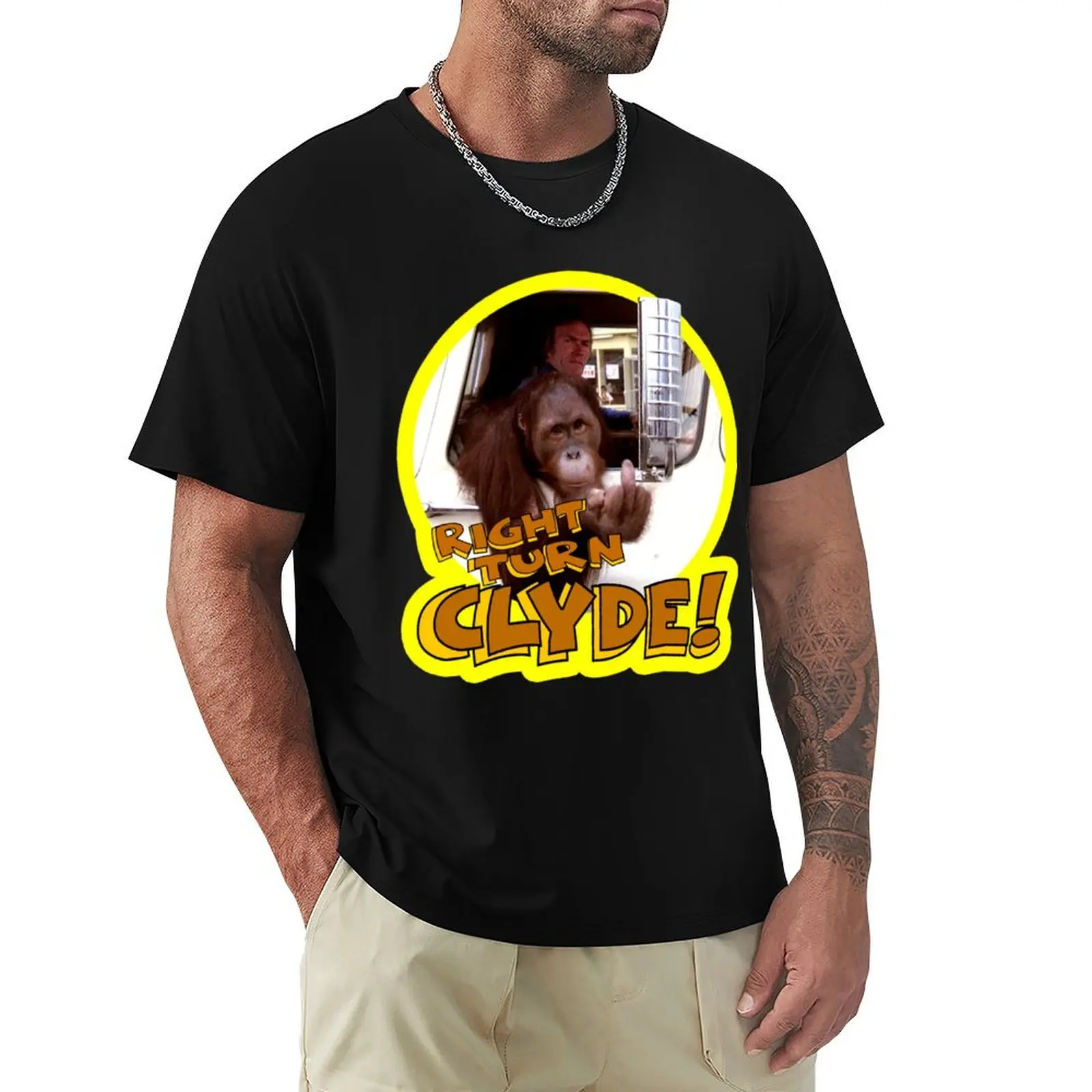 70'S Eastwood Classic Every Which Way But Loose Right Turn Clyde! Sticker T-Shirt funny t shirts cotton T-Shirt