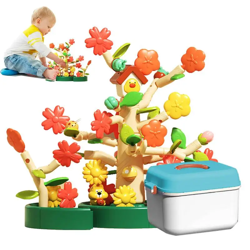 

STEM Building Toys Montessori Flower Garden Toy Set DIY Building Blocks Educational Playset STEM Learning Montessori
