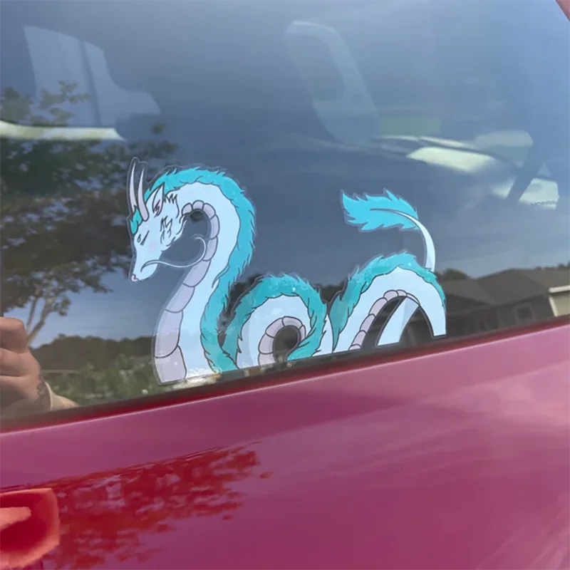 Dragon Shape Cute Car Sticker Vinyl Waterproof Decal For Car Window Windshield Bumper Exterior Decoration Accessories