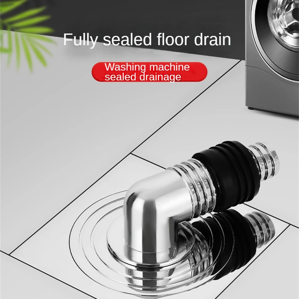 Washing machine Sewer interface Floor drain Tee Joint deodorant Drain pipe Toilet sewer Elbow Drain gang cover Bathroom sink