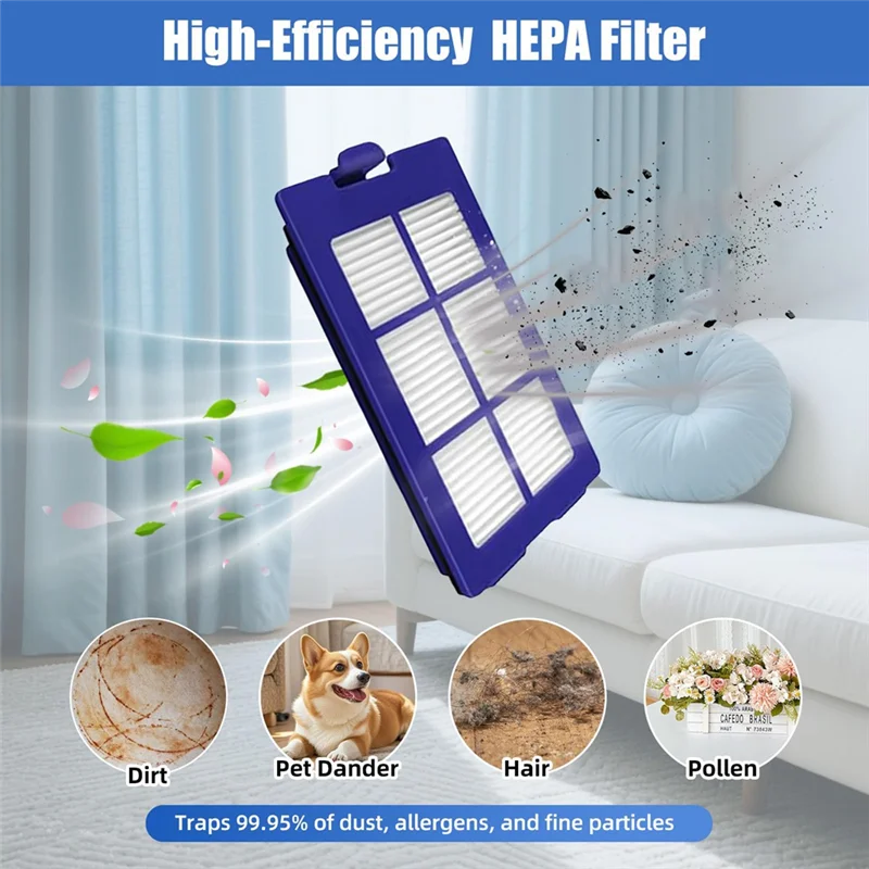 A24P pour Eufy Robovac X8/X8 hybride-Kit d'accessoires de remplacement comprenant des brosses à rouleaux, des brosses latérales, des filtres HEPA et 2 tampons de vadrouille