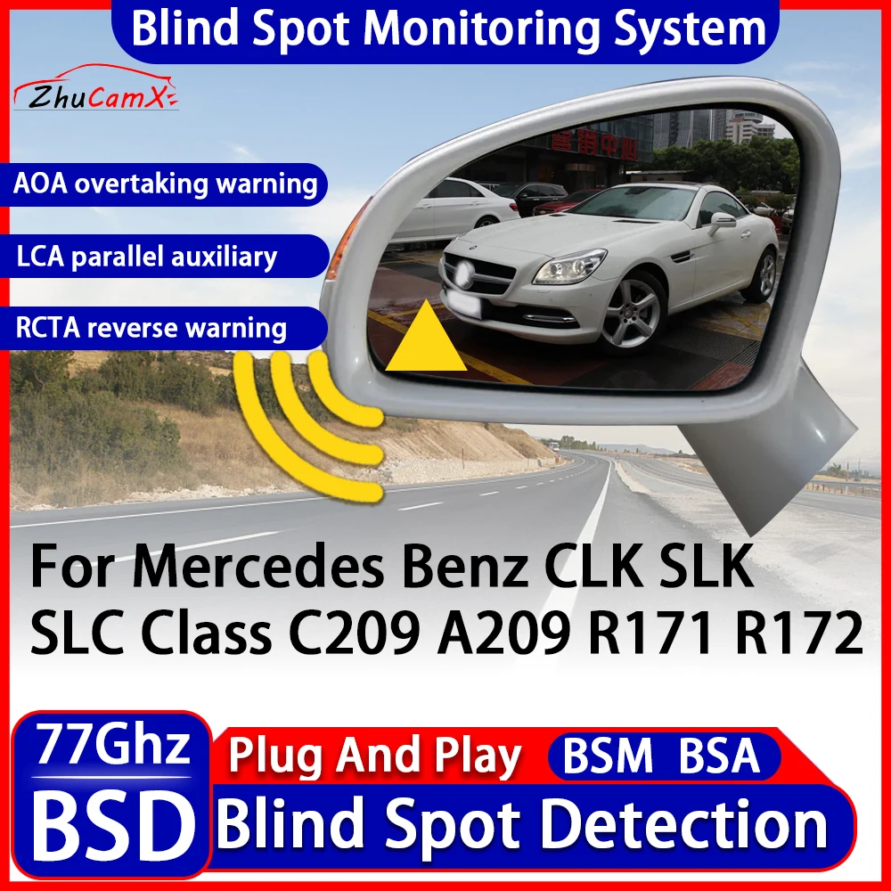 Blind Spot Detection Monitoring Warning System Change Lane Assistance For Mercedes Benz CLK SLK SLC Class C209 A209 R171 R172