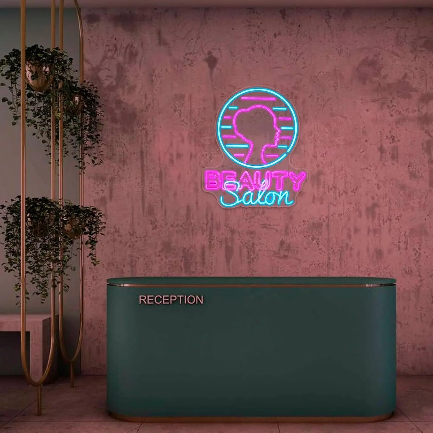 Large Beauty Salon Neon Signs LED Neon Light Sign Light Up Neon Signs For Beauty Barber Salon  Make Up Lashes Nail Decor