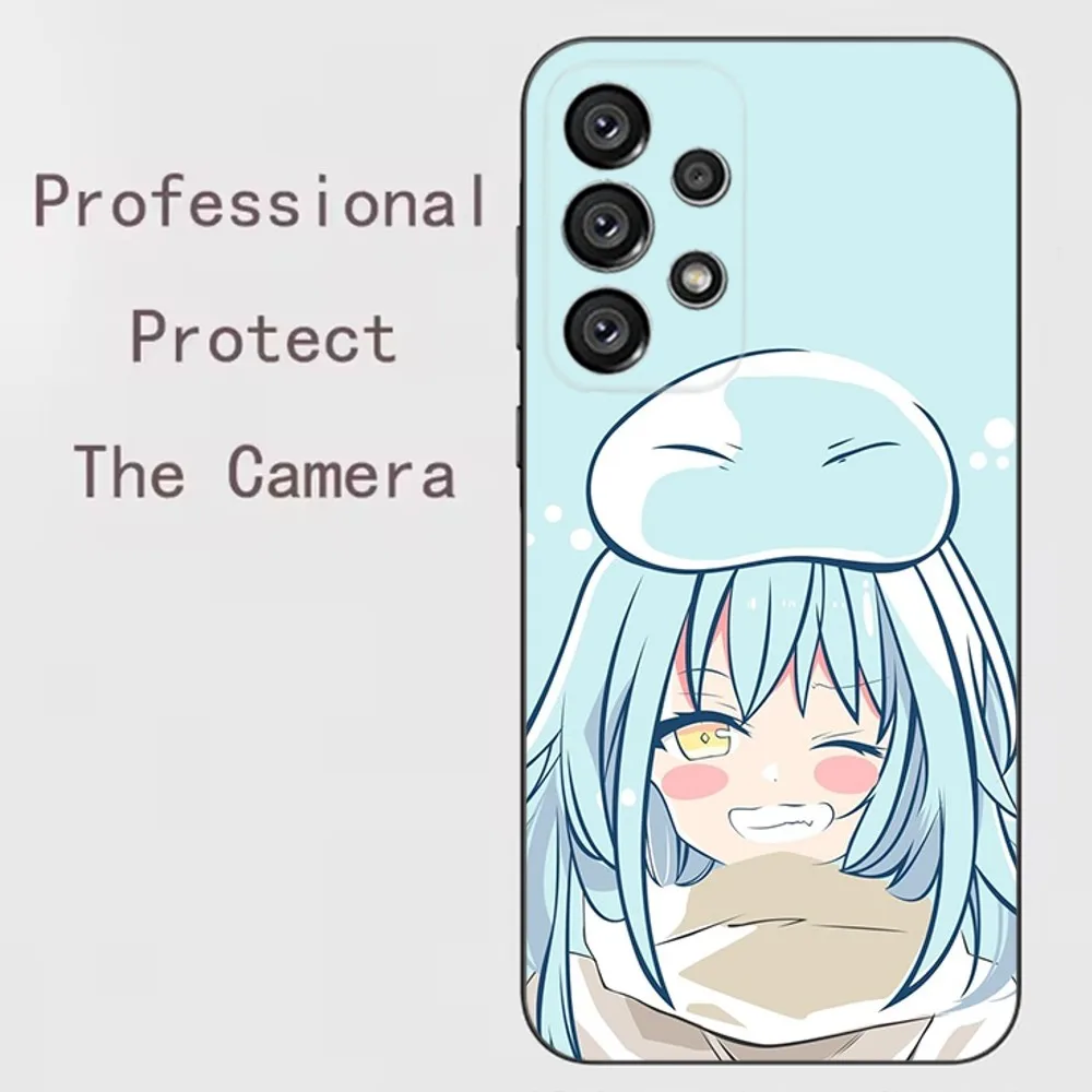 T-Tensei S-Slime Rimuru  Phone Case For Samsung Galaxy A91,A80,A73,A72 ,A71,A53A52,A32 ,A31A22,A21s,A20,Black Cover