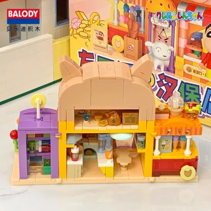 BALODY Blocos de Construção Crayon Shin Chan Ação Kamen Pequenas Partículas Menino Menina Montagem Modelos de Brinquedo Acessórios Presentes de Festival