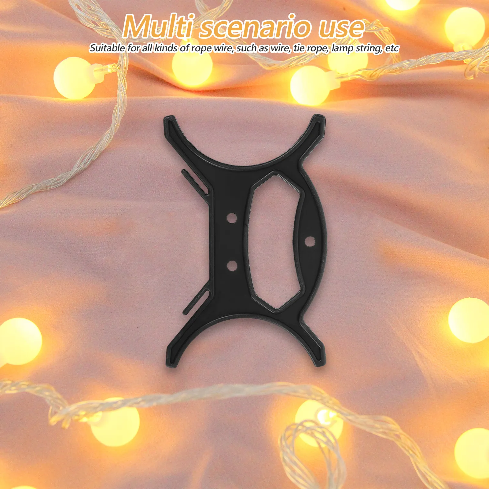 20Pcs Cable Organizer Black Plastic Cord Winder Heavy Duty Anti-Slip Extension Cord Holder String Light Storage Reel Audio