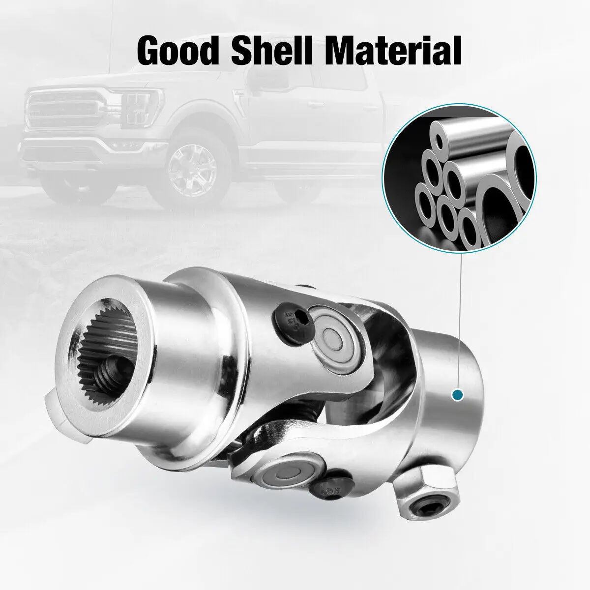 Universal 3/4-36 Spline 3/4 DD U-Joint Silver For Chevy Ford Steering Shaft Coupler
