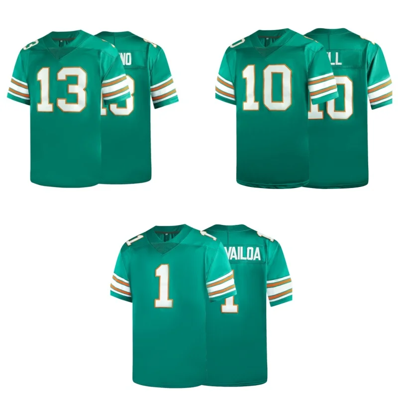 American Football jersey Breathable Custom T-shirt Training Rugby jersey  Dan Marino Mitchell Miami Dolphins  Soccer Uniforms