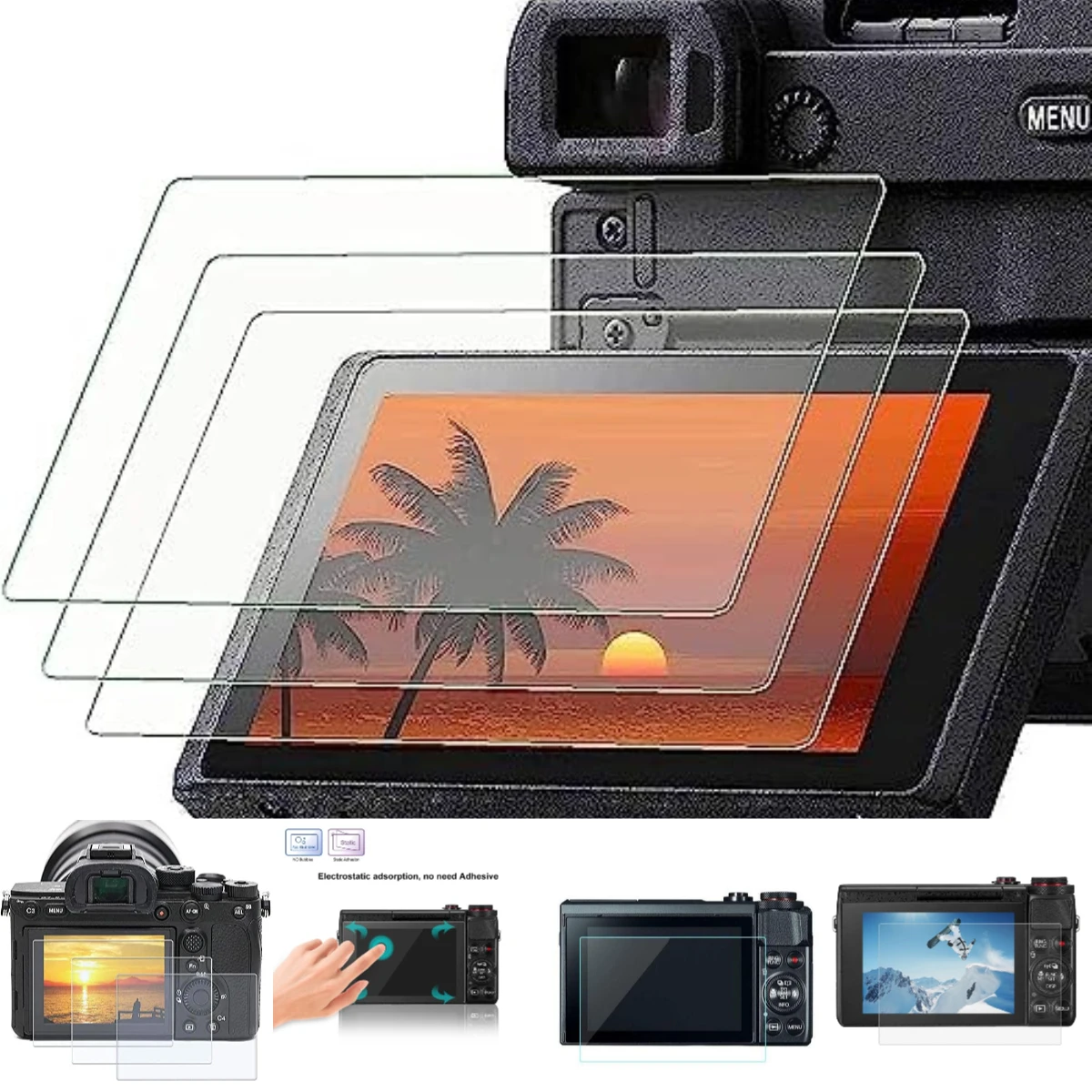 For Canon PowerShot G9 G7 G5 G1 X G9X G7X G5X G1X Mark II  Screen Protector Tempered Glass 2 Pieces