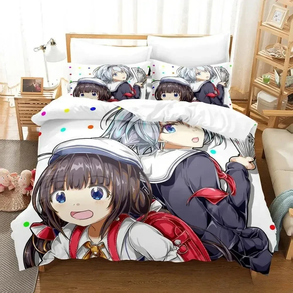 3D Anime The Ryuo's Work is Never Done! Bedding Set Single Twin Full Queen King Size Bed Set Adult Kid Bedroom Duvet cover Sets