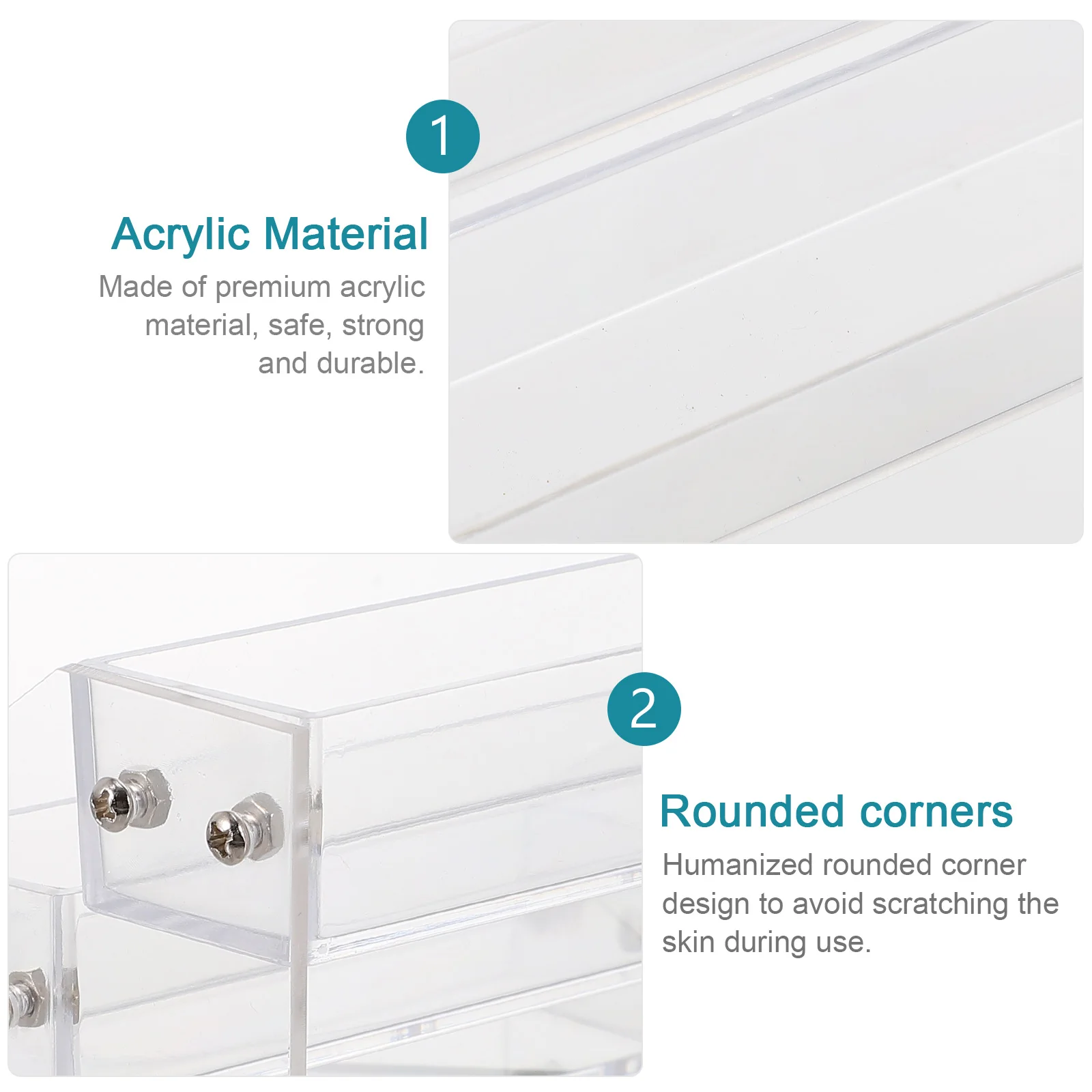 

Acrylic 3 Layers Nail Polish Display Rack Clear ganizer Shelf Storage Box Multi layer Manicure Storage Nail Tool