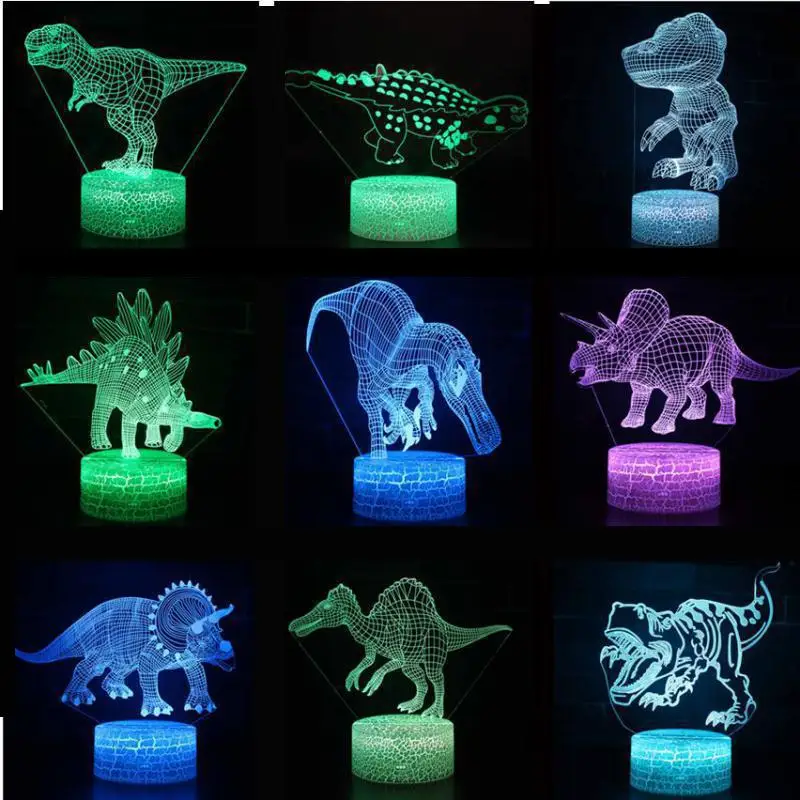 Dinosaur Park 3d Lamp Lovely Cartoon Children's Toys 3d Light Party Decoration Children's Room Decoration 3d Night Light