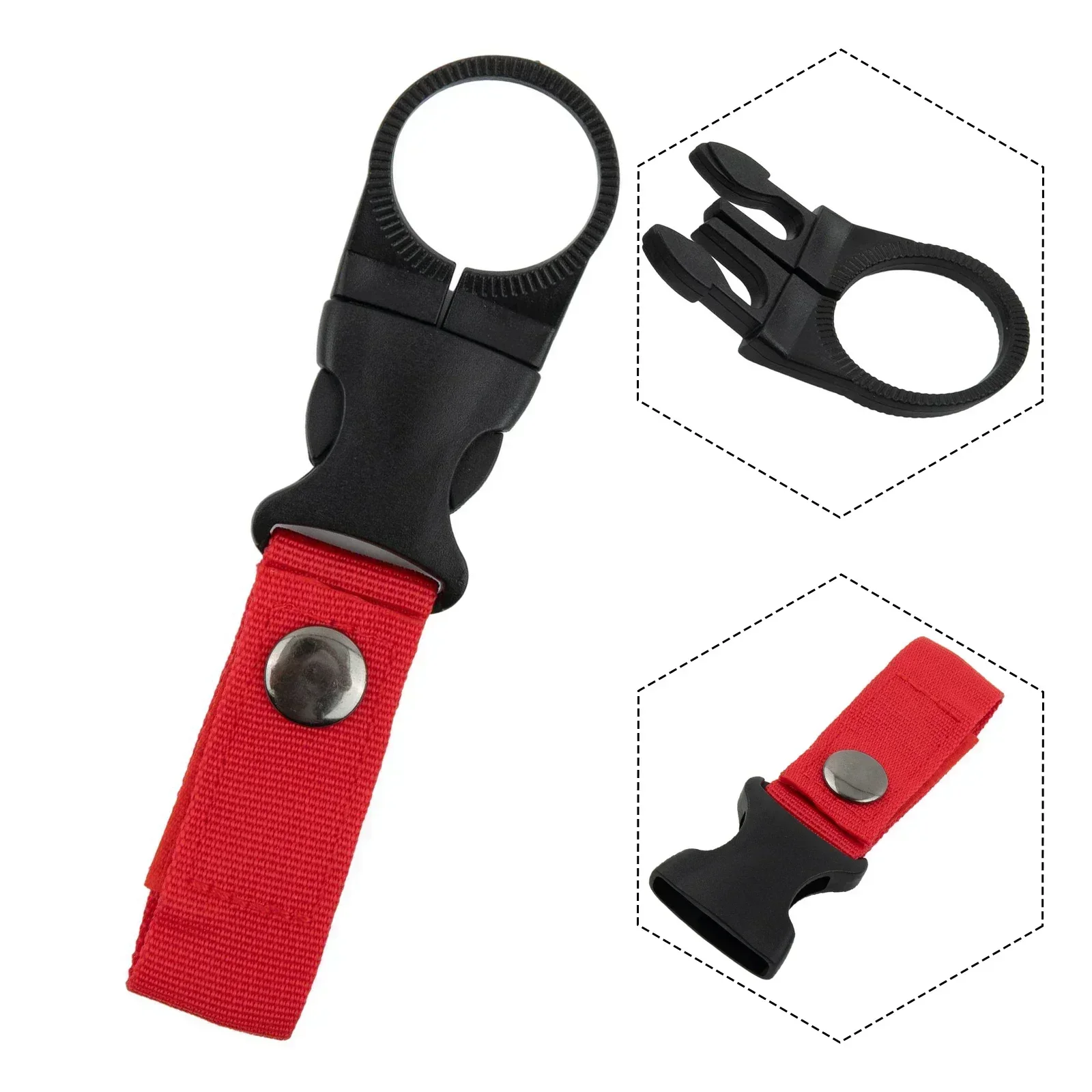 Nuova tessitura fibbia gancio porta bottiglia d\'acqua clip nylon esterno arrampicata moschettone cintura zaino gancio moschettone da campeggio clip