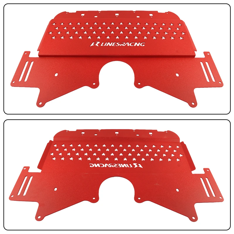 Aluminum LR Oil Cooler Skid Plate For BMW G8X M2 G87/M3 G80/M4 G82 2021-2024 S58 Engine powered G Series  Wrinkle Red