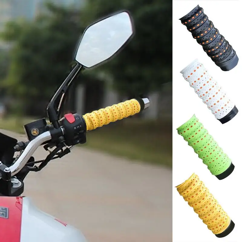 Motorcycle Handlebar Wrap PU Bar Tape For Road Cycling Handle Anti Slip Wear Resistant Handle Wraps Bar Tape For Enhance Grip