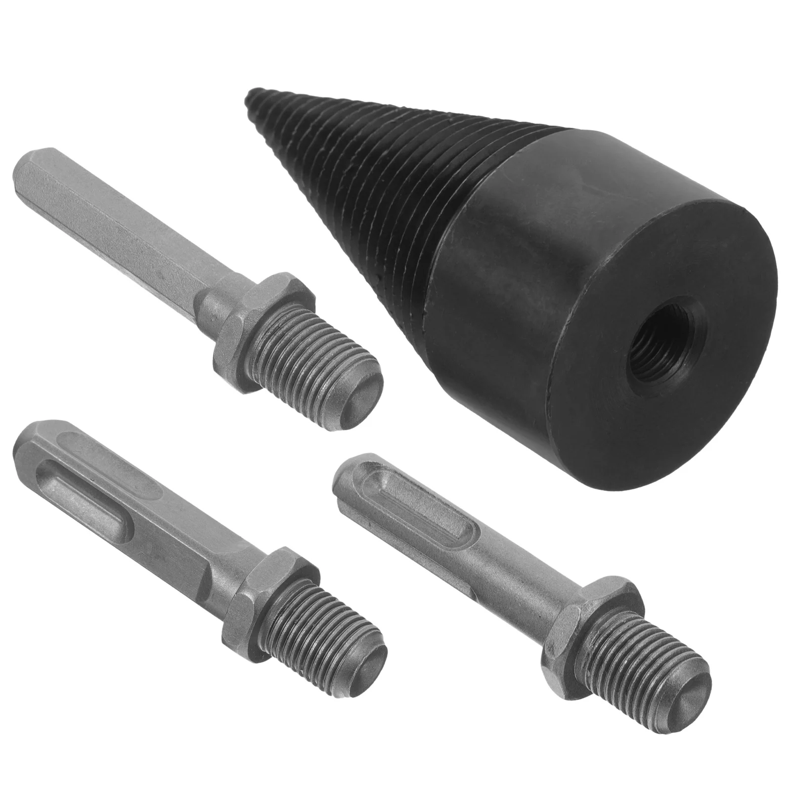 1 set di punte da trapano per legna da ardere, spaccalegna, strumento per spaccare tronchi elettrici con struttura in acciaio per una efficiente lavorazione del legna da ardere