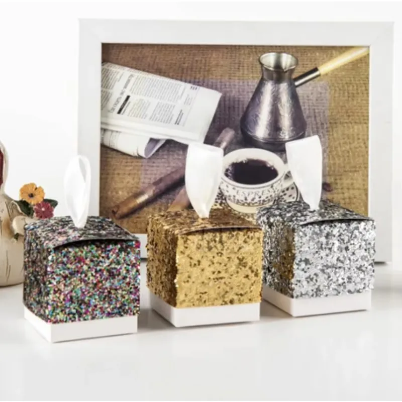 

Серебряные/золотые блестящие шоколадные конфеты, подарочные коробки, свадебные сувениры, подарки, упаковка, товары для вечеринок