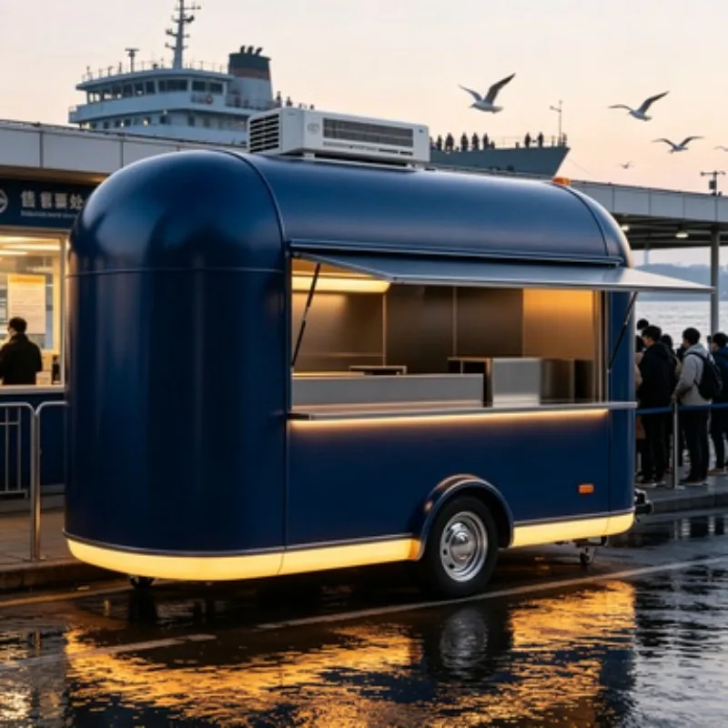 

New Arrival Electric Mobile Food Kiosk Coffee Stall Concession Trailer Full Kitchen CE Certified