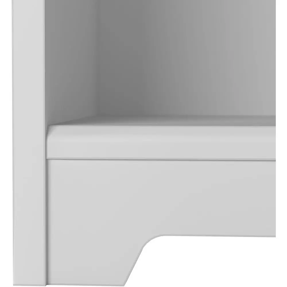 رف كتب قوي مكون من 5 طبقات من مجموعة Cabot من أثاث Bush، وخزانة بيضاء مفتوحة لغرفة المعيشة أو المكتب المنزلي #4