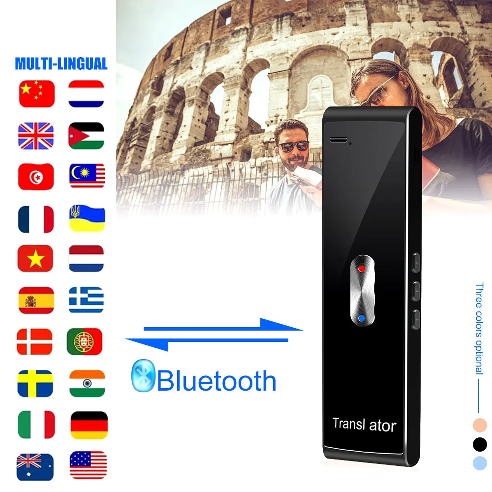 

T8S Wireless Smart Translator 137 Languages Two-Way Real Time Instant Voice Translator APP Bluetooth-compatible Multi-Language