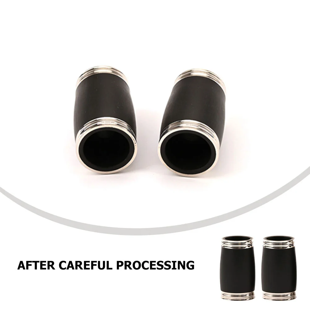 

2 Pcs Clarinet Barrel Treble Instrument Accessories Wind Black Metal Tuning Tube