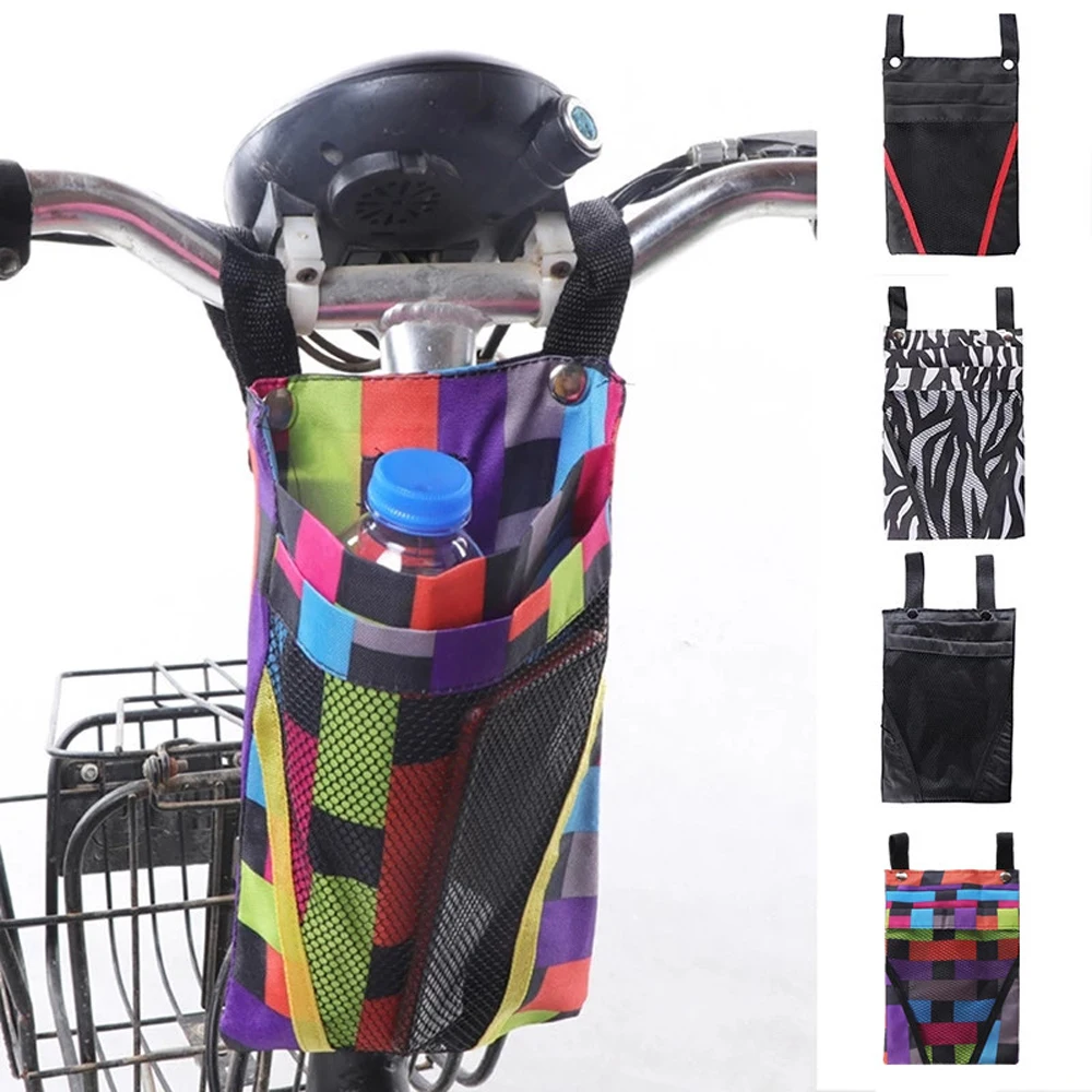 Bike Electric Vehicle Bag Canvas Waterproof Motorcycle Bicycle Storage Bag Bike Basket Bicycle Bags Cycling Front Storage Bag