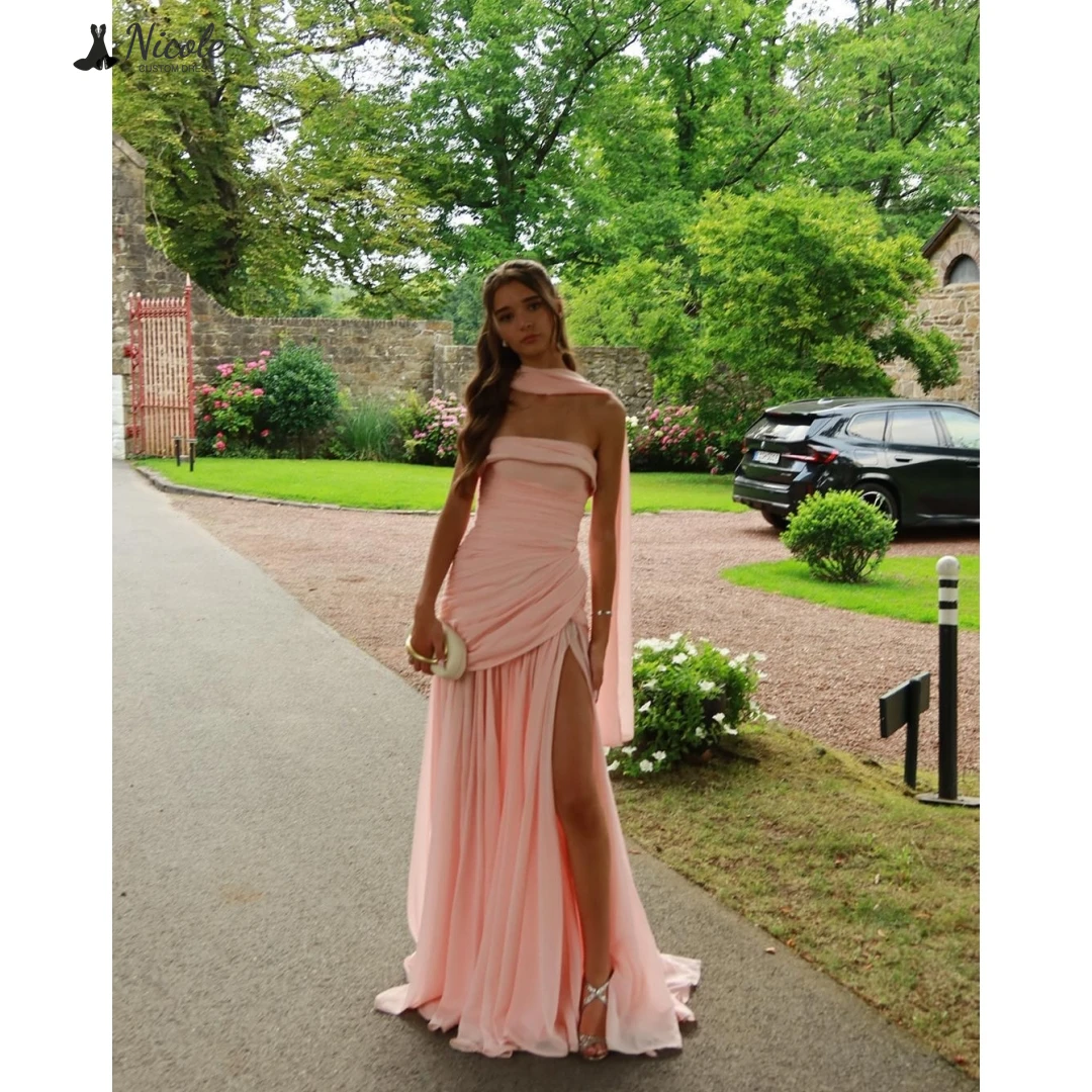 

Nicole Line A Formal Dresses for Special Occasions Wedding Evening Dress Woman Custom Made Off-shoulder Slit Luxury Prom Dress