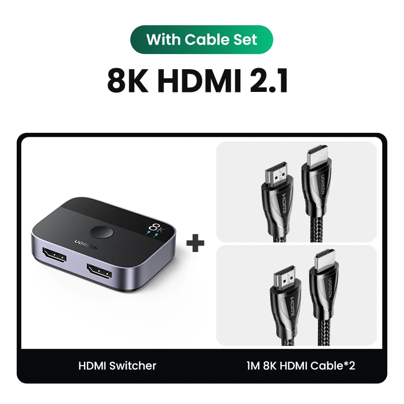 With 2pcs HDMI-Cable