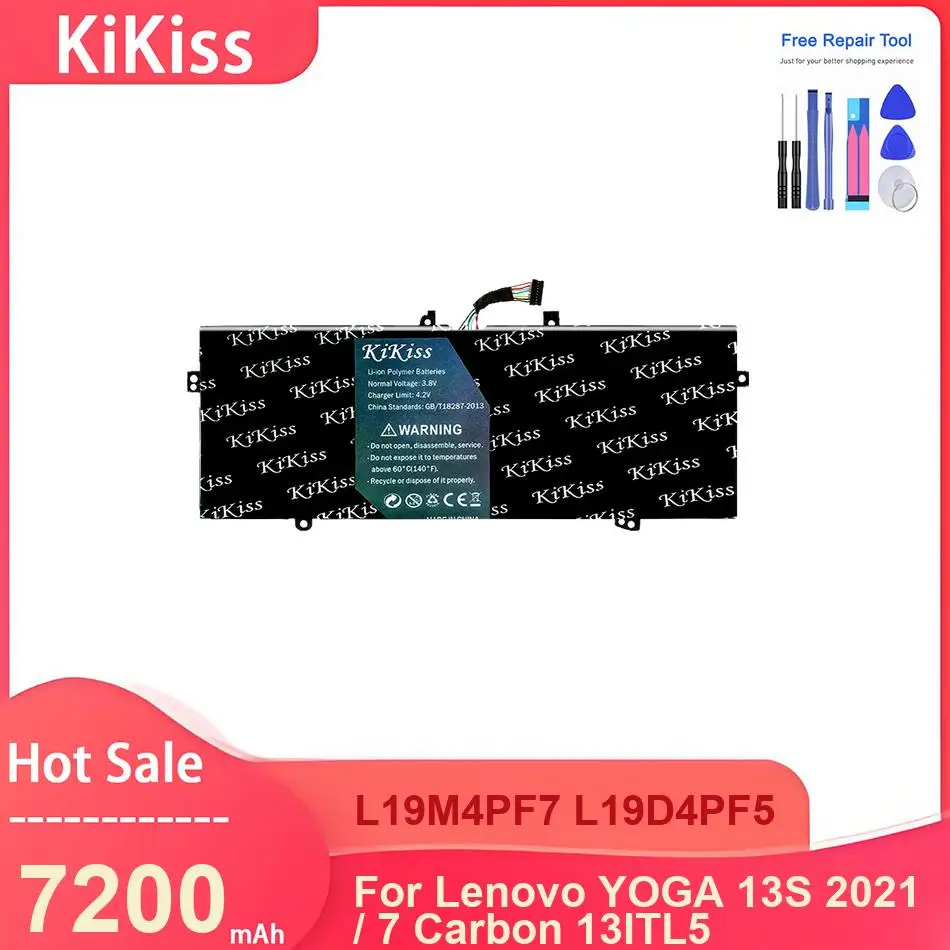 

KiKiss Laptop Battery For Lenovo YOGA 13S 2021 7 Carbon 13ITL5 ,L19M4PF7 L19D4PF5 7200mAh Batteries