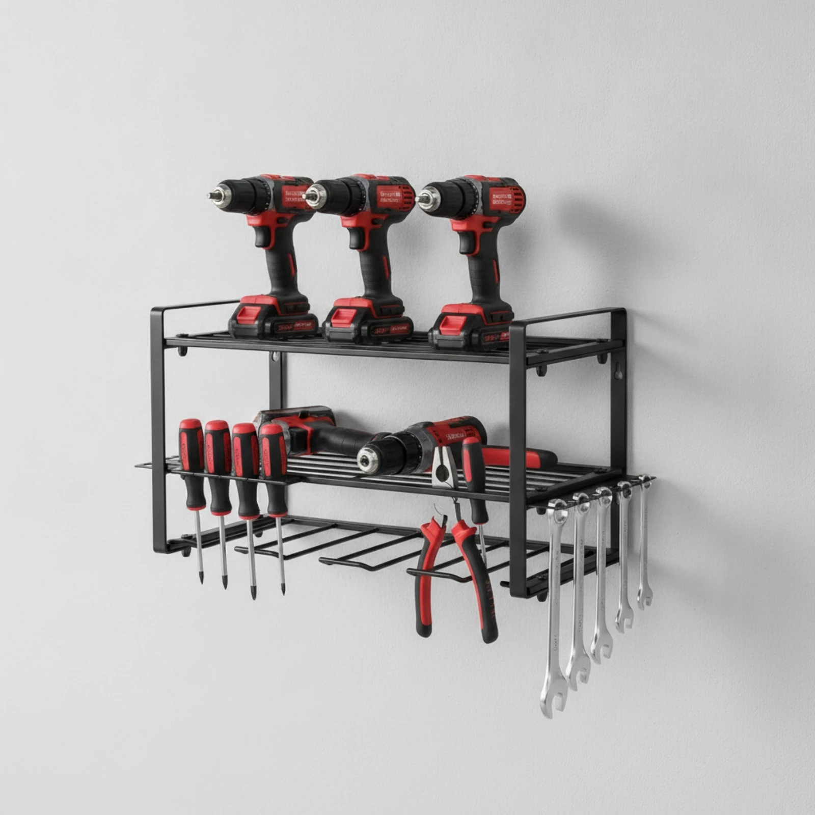 壁掛け式電動工具オーガナイザー 3段式電動工具オーガナイザー - Power Tools Rack のレビューと価格