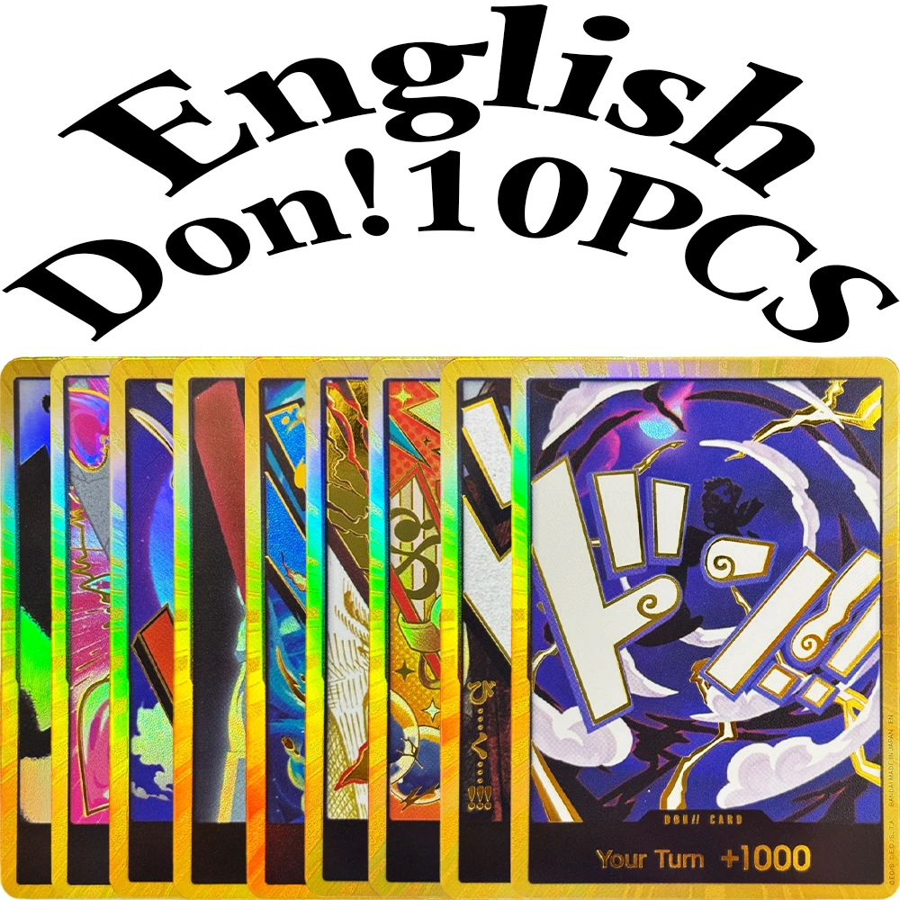 10PCS DON!! Cards One piece English Game Cards Gear5 Shanks Jinbe Boa Hancock Marco Usopp Monkey.D.Dragon Nami Shirahoshi Carrot