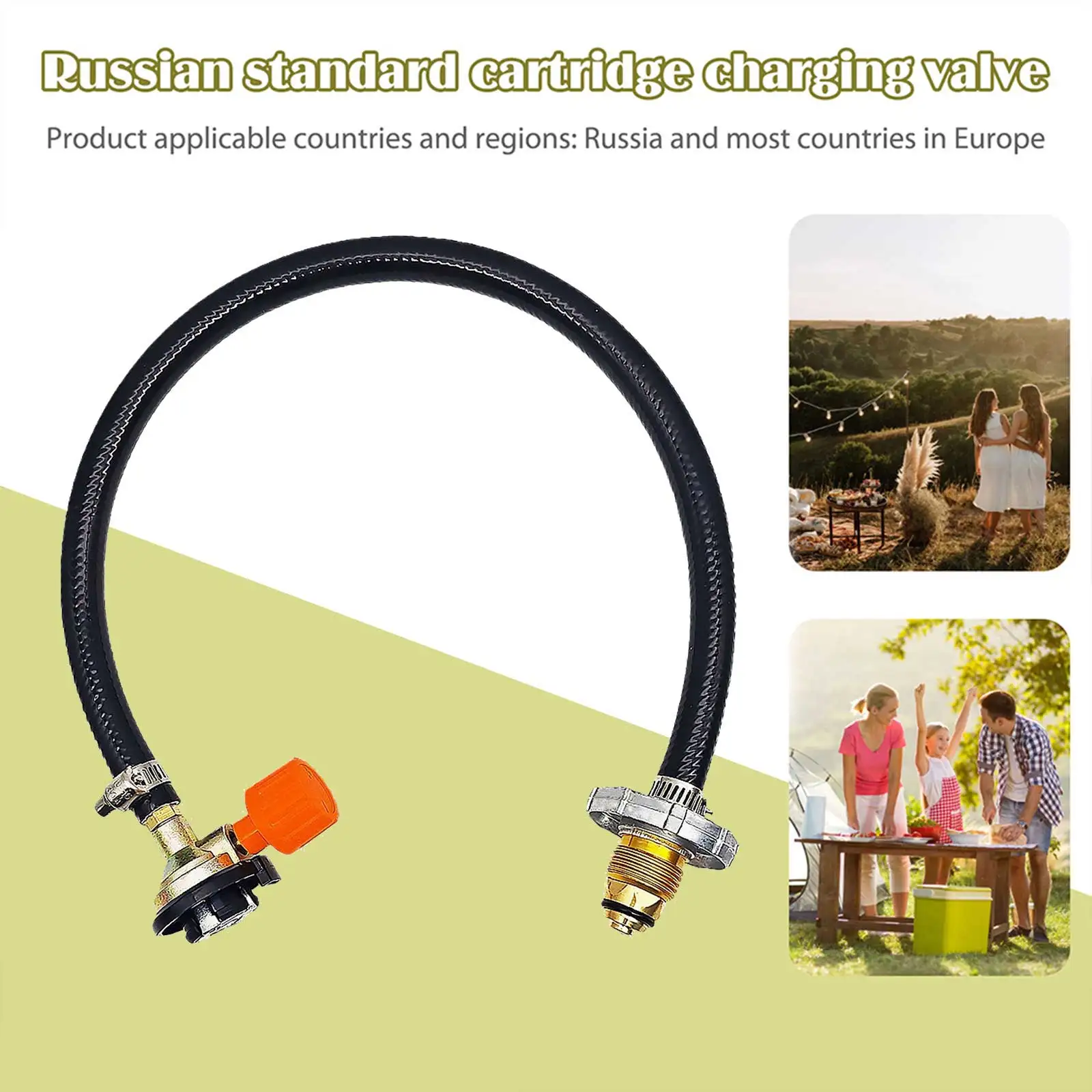 One-Piece Cassette Inflation Calve To Fill Empty Propane Gas Cylinder Adapter Valve Convenient Outdoor Inflation Valves Supplies
