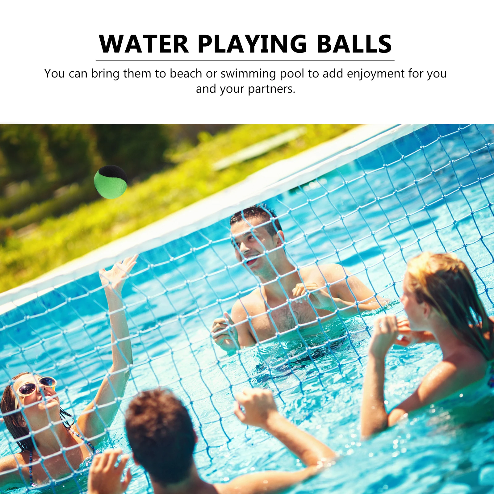 

4 Pcs Balls Vibrant Colored Hydroplaning Balls Soft TPR Inflatable Beach Toys Sports Summer Party