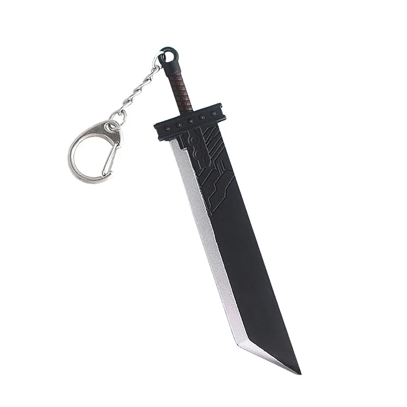 FF7 Zack Fair Cloud Strife Buster Sword Keychain Metal Keyring Cosplay Accessories