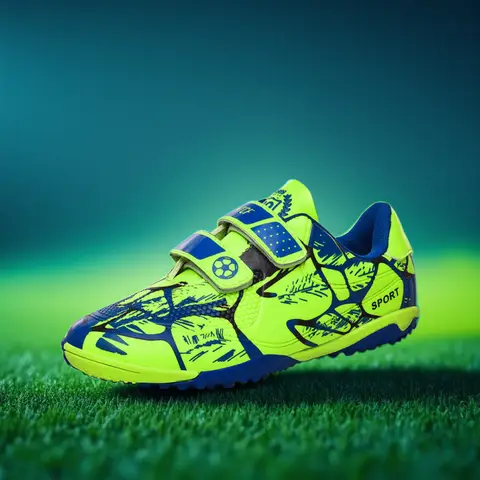 Botas de fútbol profesionales TF/FG para niños, zapatos de fútbol rápidos antideslizantes para interiores, botines de fútbol ultraligeros para niños