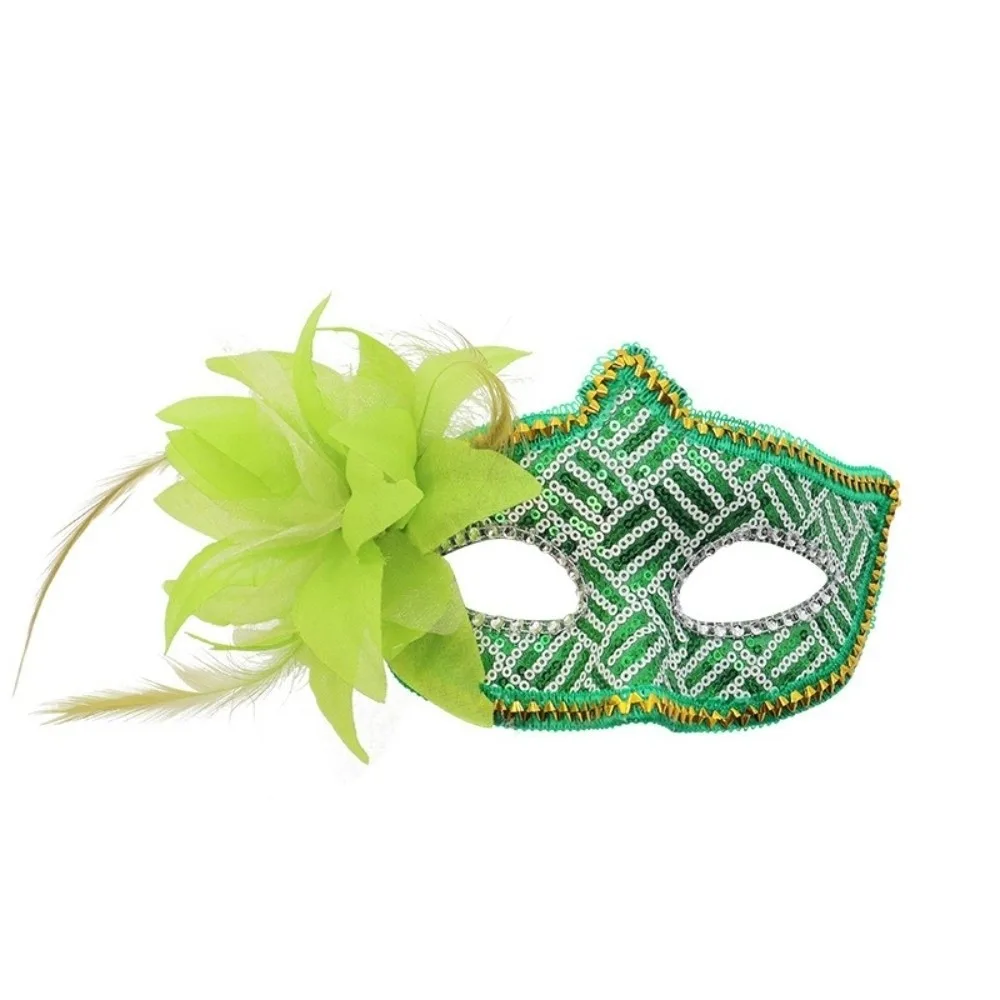

Anime Cosplay Sequin Halloween Party Mask Feather Plastic Half Face Cover Cosplay Prop Party Costume Masquerade Mask Girl