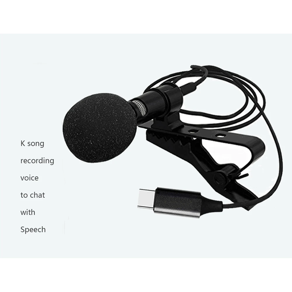 Professional Lavalier Microphone for PC Laptop Smartphone DSLR Camera 3.5mm Type C Professional Micro Wired Microphone