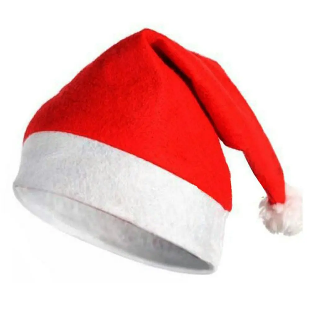 2024 Thick Christmas Hat Adults Kids Christmas Decorations for Home Xmas Santa Claus Gifts Winter Caps NewYear Party Supplies