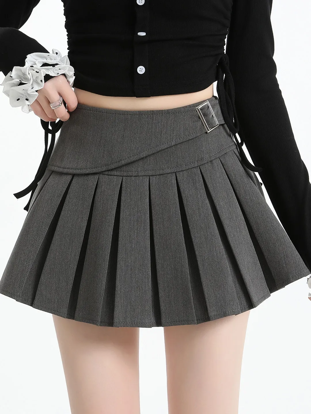 

Юбка-брюки А-силуэта для женщин, с завышенной талией, стройнящая, весна 2026, новая, для офиса, в корейском стиле