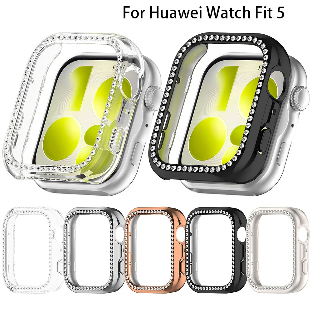 

Bling PC Hollow Protector Case For Huawei Watch Fit 5 4 3 Diamond Crystal Case Hard Cover Fit4pro Protective Watch Shell Fashion