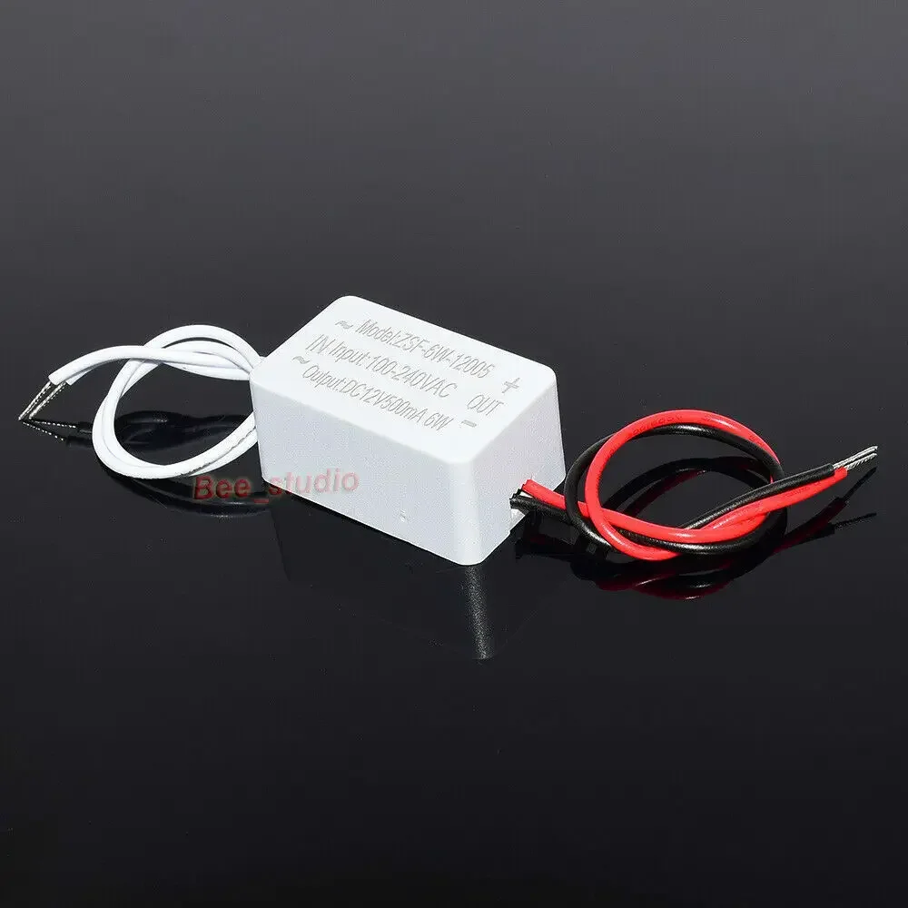 AC-DC Buck Converter LED Driver AC 110V 120V 220V 230V to DC 12V 0.5A 6W Power Supply Adapter For Control Lighting Transformers
