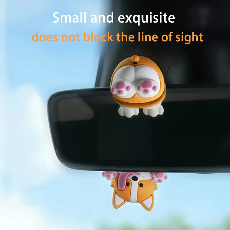 New Car Air Freshener Rearview Mirror Shaking Head Puppy Aromatherapy Mini Cute Decoration Car Accessories Interior Perfume