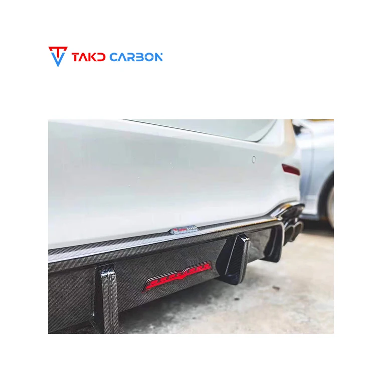 TAKD Carbon Real Car Data Development Dry Carbon Fiber universal rear spoilers Rear Bumper Lip Diffuser For BENZ A35L