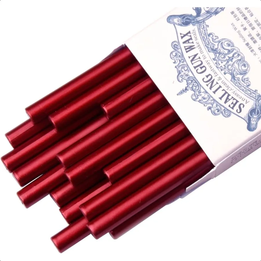 

16 Pieces Glue Gun Sealing Wax Sticks in Metallic Red for Mini Glue Gun Great Decor for Letter Wedding Invitations Cards Envelo