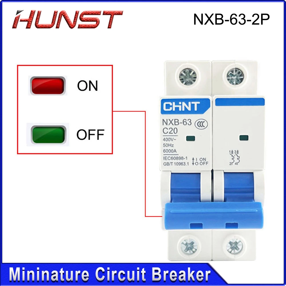HUNST CHNT NXB-63 2P مصغرة تسرب حامي 3A-63A المنزلية الصناعية قطاع دارة الهواء التبديل