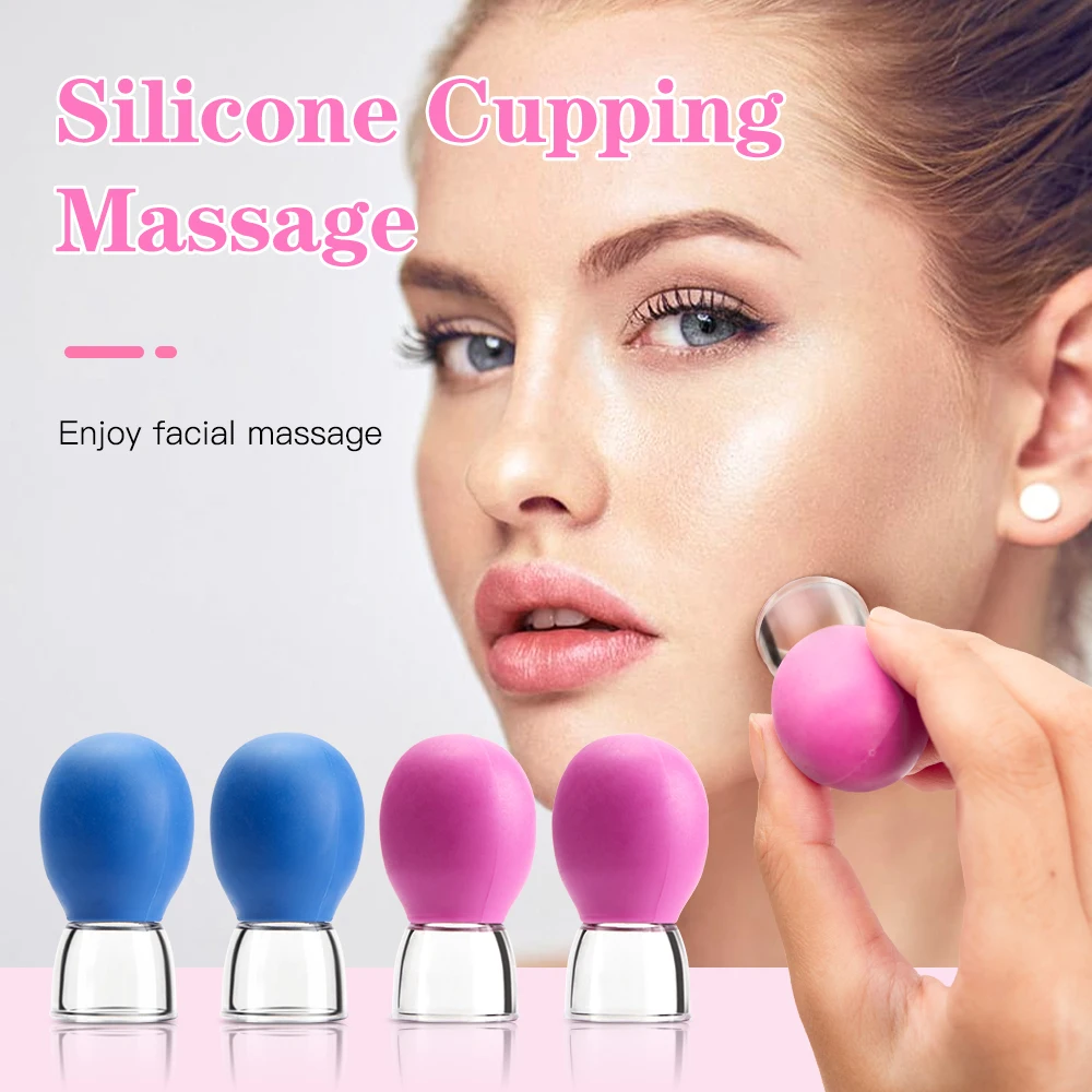 Facial Beauty Cupping Massager Vacuum Cupping Massage Glasses Face Skin Lifting Anti Cellulite Cup Anti-Wrinkle Chineses Therapy